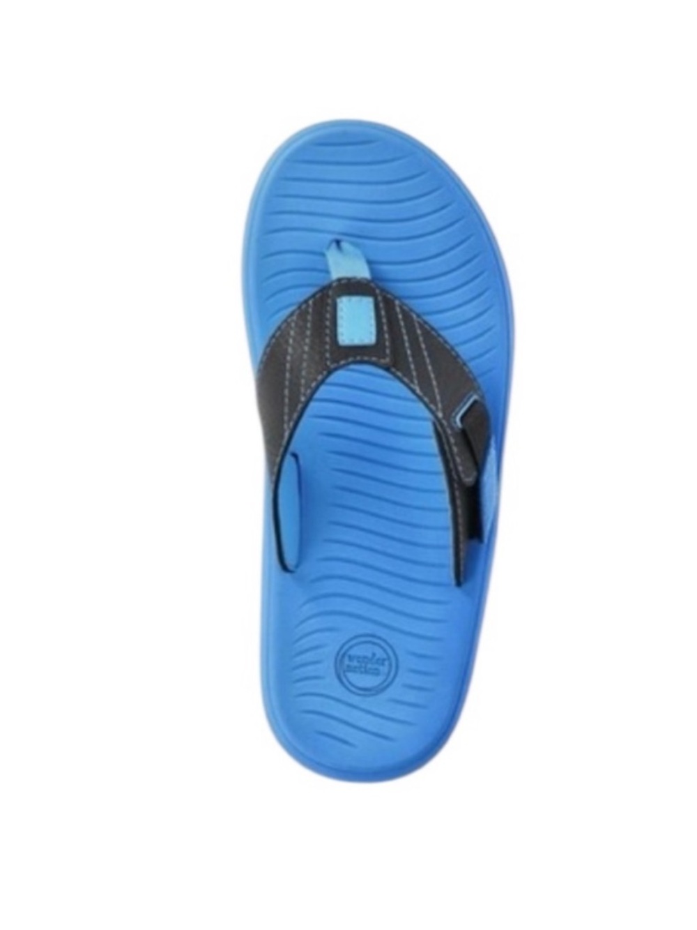 wonder nation Sporty Blue and Black Kids Adjustable Hook-and-Loop Sandals